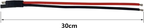 Vista 6 de Cable de extensión de conector SAE 10AWG de 11.8 in/1 pie, conector de desconexión rápida SAE Cable de extensión de panel solar para motocicletas