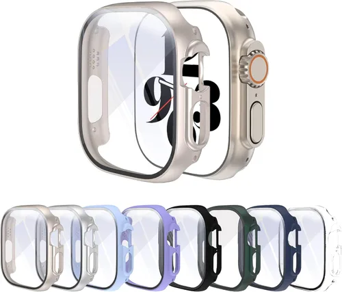 Funda rígida de policarbonato compatible con Apple Watch Series 8 Pro de 1.732 pulgadas, cubierta protectora completa con protector de pantalla para