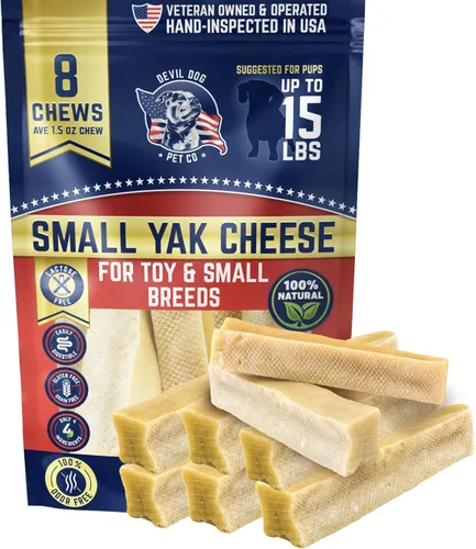 Vista 11 de Devil Dog Pet Co. Himalayan Yak Cheese - Masticables para perros, pequeños, paquete de 4, 100% naturales y saludables, sin lactosa, golosinas