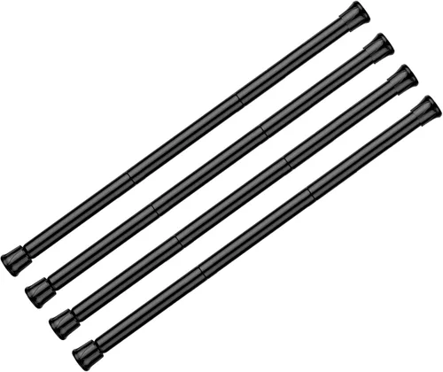 Vista 13 de AIZESI 1 Pieza Barra de Cortina de Tensión de 28 a 41 Pulgadas Blanca Sin Perforación Barras de Cortina de Resorte Ajustables para Ventana, Entrada