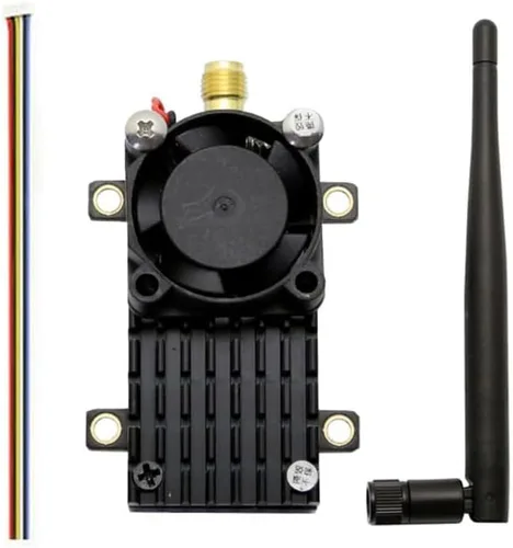 SoloGood Transmisor de 5.8Ghz 2W VTX FPV sobre 20Km Rango TS582000 5.8G 2000MW 8CH Transmisor de video con antena 5dbi SMA para FPV Racing Drone