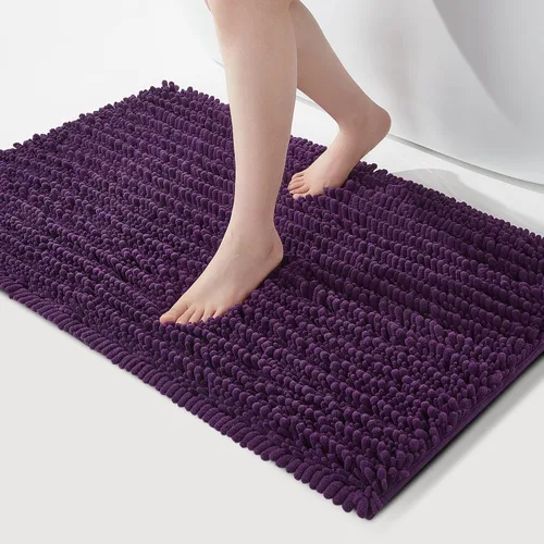 Vista 20 de FLOLEOPA Alfombras de baño de microfibra suave y esponjosa, tapetes de baño absorbentes, antideslizantes, lavables a máquina y de secado rápido