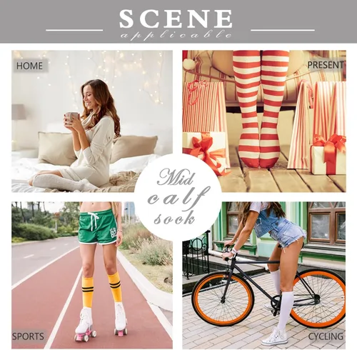 Vista 7 de devor Dress Socks Women Dress for Women's Socks Crew Length Sock Cute Psychedelic Skull Magic Mushroom Sock