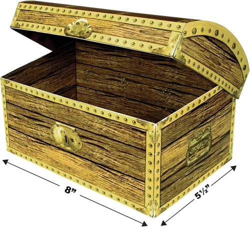 Vista 2 de Beistle - Caja cofre de tesoro. 8 pulgadas por 5-1/2 pulgadas. 50354