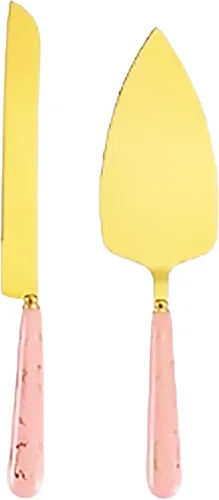 Vista 10 de Chandler Cake and Pie Server Kit Wedding Cake Serving Kit Stainless Steel 18/10 Cutlery Set 2 Pieces Pastry Servers (Green)