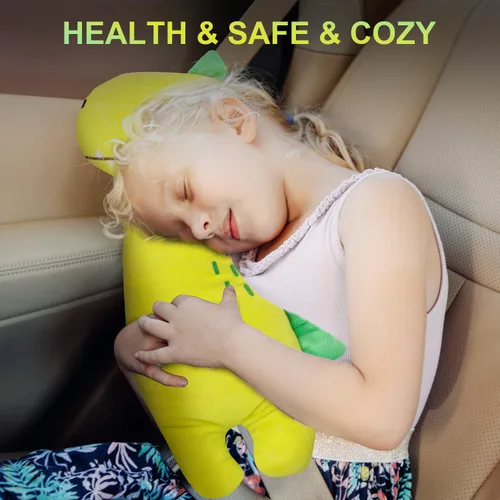 Vista 7 de Farochy Almohada de automóvil para niños, funda de cinturón de seguridad de dinosaurio, almohada para cinturón de seguridad de automóvil, fundas
