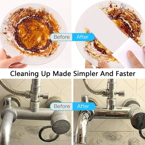 Vista 4 de Paquete de 100 esponjas mágicas para limpieza, esponja de melamina reutilizable de primera calidad, almohadillas de limpieza de espuma para platos