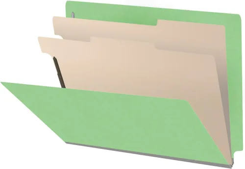 Vista 17 de Carpetas de color resistentes con pestaña final, tamaño carta de 18 puntos, 2 expansiones, 2 divisores, azul (caja de 10)