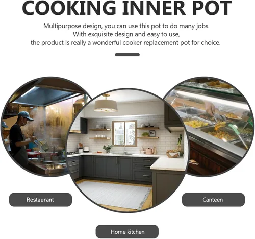 Vista 4 de Ciieeo Olla arrocera de 2 litros – Revestimiento interior de acero inoxidable para olla y tanque – Olla eléctrica a presión