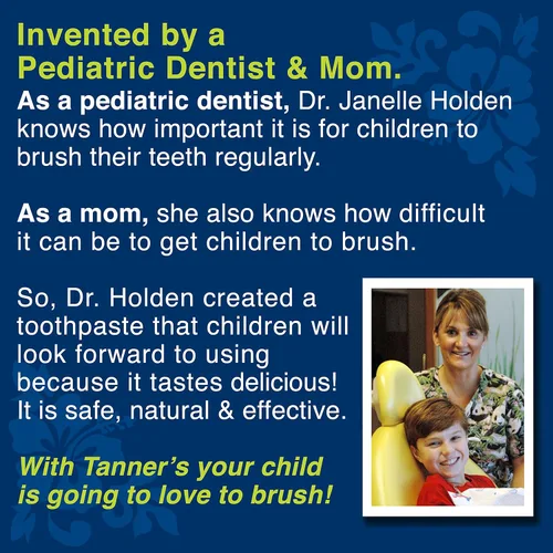 Vista 3 de Tanner's Tasty Paste Ooh La La Orange - Pasta de dientes anticaries con flúor para niños/Pasta de dientes con sabor a vainilla de gran sabor, segura