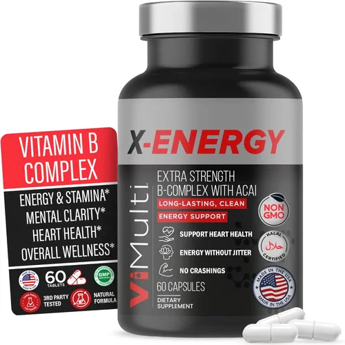 ViMulti X-Energy Complejo Vitamina B Extra Strength con Acai - 60 cápsulas
