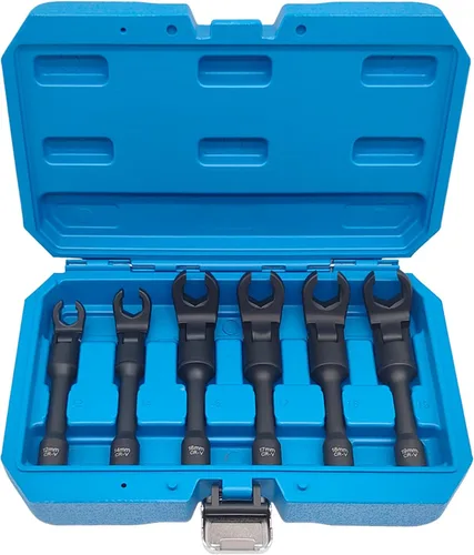 Vista 11 de Juego de 3 piezas de 14mm 17mm 19mm 1/2" Dr. Juego de tuercas de línea de combustible de inyección de carril común, 12 puntos de Juego de tuercas