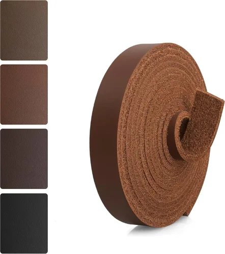 Vista 27 de JinRuiKJ Correa de cuero de grano superior – 1/2 pulgada de ancho 72 pulgadas de largo, tiras de cuero negro – muy adecuada para proyectos de arte