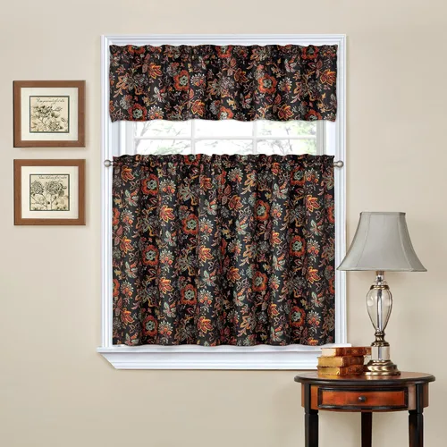 Vista 31 de Waverly Forever Peony - Juego de edredón de 4 piezas, 100% algodón, estampado floral de bayas, tamaño matrimonial/queen, con 2 fundas de almohada