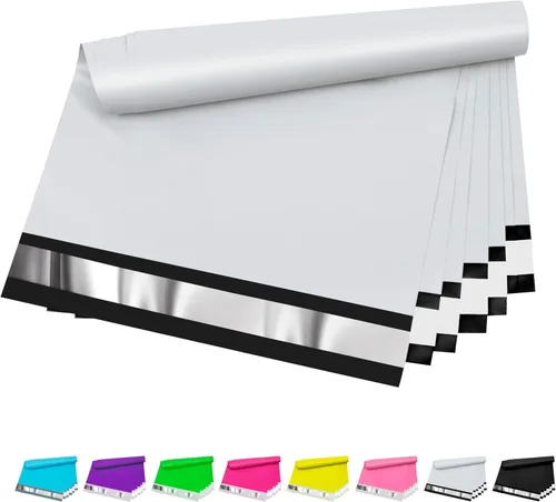 Vista 31 de Sobres de polietileno de 10 x 13 pulgadas, 100 unidades, sobres de correo de plástico morado con grosor de 2.4 milésimas de pulgada, bolsas de envío