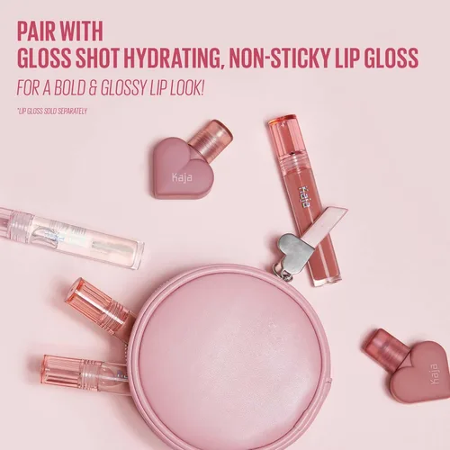Vista 8 de Kaja Lip Mousse Love Swipe 01 Call Me con aceite de semilla de frambuesa y vitamina E, construible, mezclable, hidratante, acabado de terciopelo