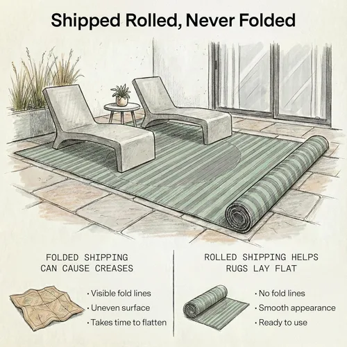 Vista 39 de Fab Habitat Alfombra Rayada para Exteriores - Impermeable, Resistente a la Decoloración, Sin Arrugas, Reversible - Plástico Reciclado Premium