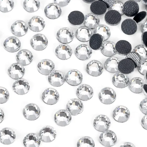 Vista 51 de 1440 piezas de diamantes de imitación termoadhesivos SS20 color púrpura2 con parte posterior plana, gemas de cristal de vidrio para ropa, camisas