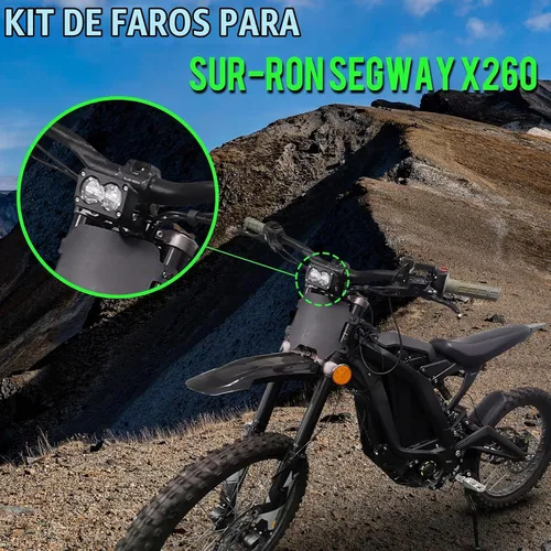 Vista 2 de motoparty - Kit de faros delanteros para Sur-Ron Segway X260, módulos de luz de foco o inundación