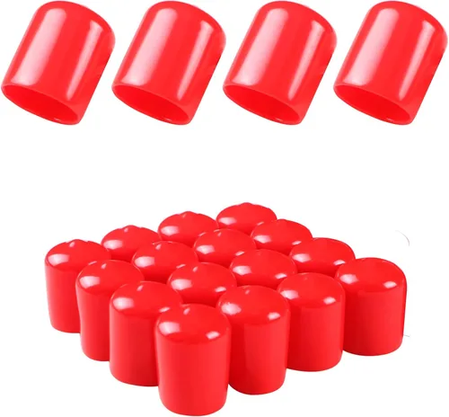 Aopin Cubierta de tapa de extremo redondo de goma de 34 de pulgada (0.748 in), protectores de rosca de PVC flexible de tubería de tubería protectora