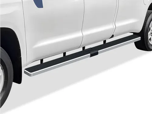 Vista 17 de Estribos iBoard para 2007-2017 Toyota Tundra Double Cab Pickup 4-Door, Negro Aluminio negro