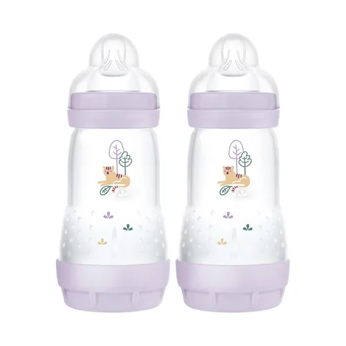 Vista 22 de MAM Biberones Anticólicos Easy Start para Bebé de 9 onzas, Flujo Medio con 2 Tetinas Adicionales (Flujo Rápido y Extra Rápido), Reduce Cólicos