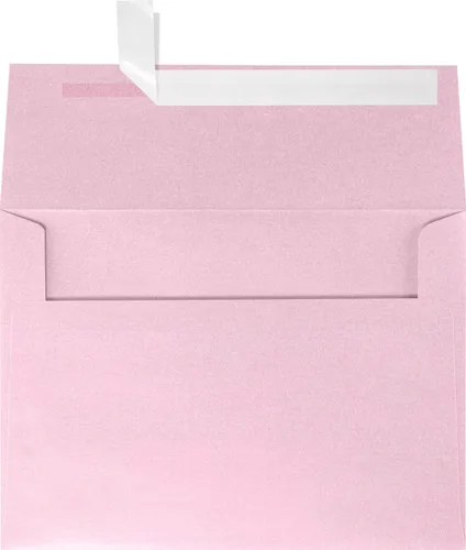 Vista 12 de LUXPaper Sobres de invitación A7 Pelar y prensar 5 1/4 pulgadas x 7 1/4 pulgadas Azalea Metallic Texto de 80 libras 50