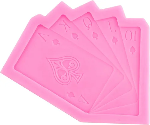 Vista 5 de ZiXiang Moldes de silicona de póquer, molde de casino para fondant, moldes de chocolate para decoración de pasteles, decoración de cupcakes