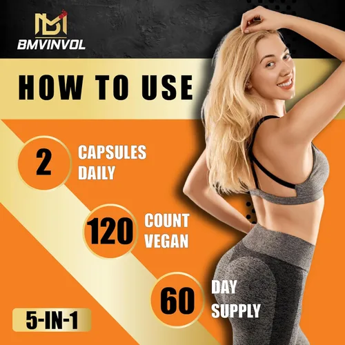 Vista 3 de Suplemento de berberina HCl, cápsulas de canela y cúrcuma de Ceilán, té verde y cápsulas de melón amargo - 120 cápsulas para suministro de 2 meses