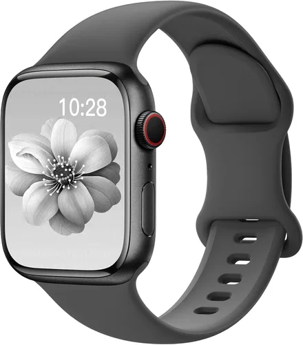 Vista 28 de SuperNaNa - Correa de silicona deportiva compatible con bandas de Apple Watch de 40mm 38mm 41mm 44mm 45mm 42mm 49mm, unisex, correa de muñeca