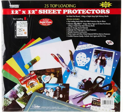Vista 3 de Pioneer - Protectores de hojas a granel para páginas de 12 x 12 (paquete de 25)