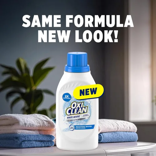 Vista 2 de OxiClean White Revive - Aditivo líquido blanqueador y removedor de manchas, blanqueador de oxígeno activado por agua para lavandería, 45 onzas