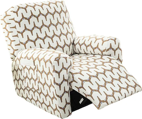 Vista 35 de Eco-Ancheng Fundas reclinables de 4 piezas, fundas para sillas reclinables, fundas elásticas para sofá reclinable, fundas ajustables