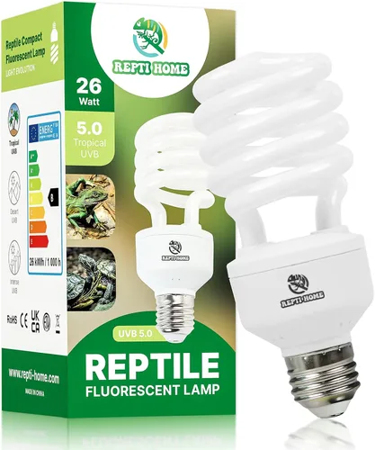 Vista 12 de UVB Luz de Reptil 5.0, Bombilla UVA UVB de 13W Tropical y Sub-Tropical para Reptiles, Lámpara Fluorescente Compacta Tropical para Terrario, Bombilla