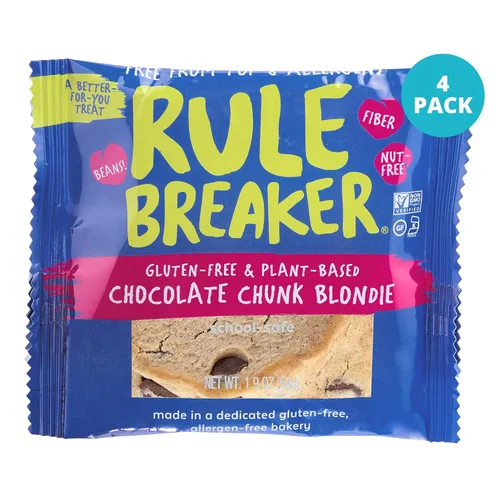 Vista 13 de Rule Breaker Galletas veganas y sin gluten Blondie de chispas de chocolate y pastel de cumpleaños A base de plantas, lácteos, nueces, soja, sin