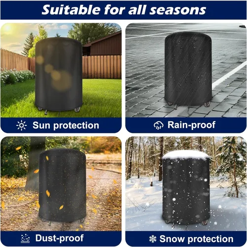 Vista 6 de Funda para parrilla Weber de carbón de 18 pulgadas, 600D resistente al agua, Oxford resistente al agua, para parrilla al aire libre