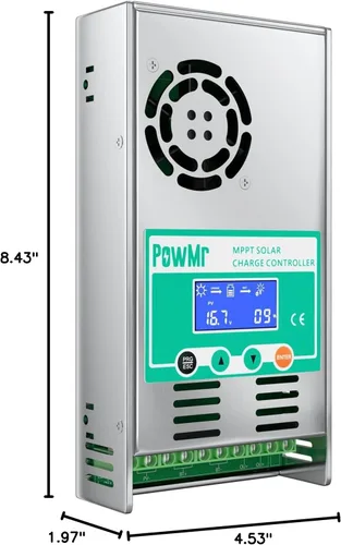 Vista 10 de Regulador para carga solar PowMr MPPT 60 amperios 48V 36V 24V 12V Auto - Entrada máxima de 160VDC, controlador de carga solar con retroiluminación