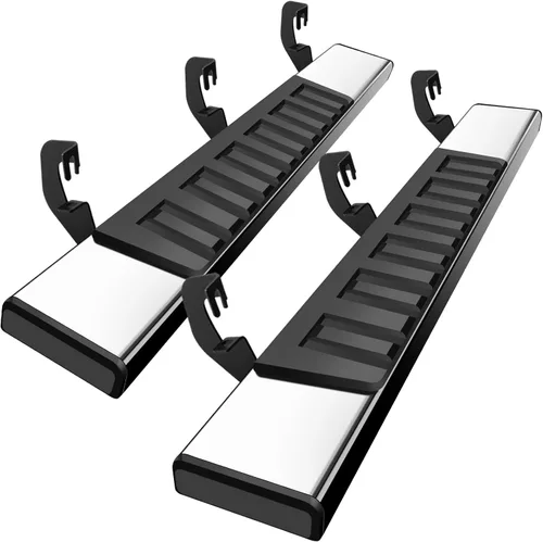 Vista 10 de Estribos laterales regulares de 6 pulgadas compatibles con Chevy Silverado/GMC Sierra 1500 2007-2018; 2007-2019 2500/3500 Barras de estribo