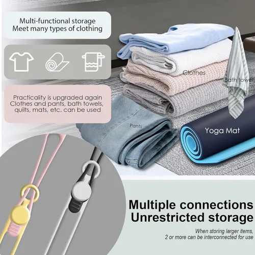 Vista 4 de 30 piezas de bridas de silicona Nearockle para agrupar auriculares, cargador de teléfono, cables de computadora, organizador de cables reutilizable