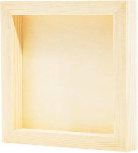 Vista 10 de Bright Creations Tableros de lona de madera (paquete de 6), 4 x 4 pulgadas, 0.85 pulgadas de grosor, material de madera de pino, superficie lisa, 6