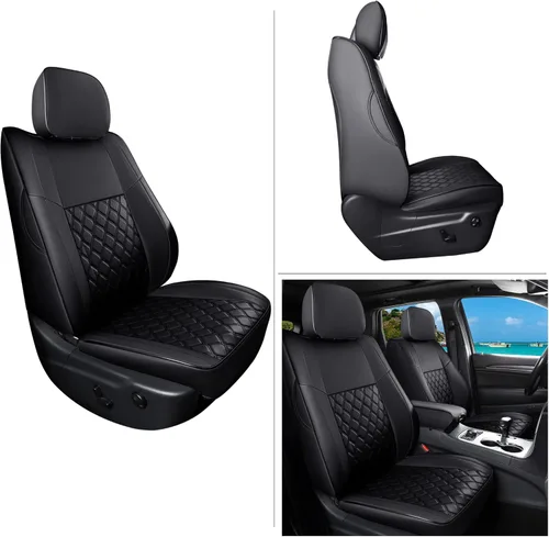 Vista 7 de Huidasource Fundas de asiento para Jeep Grand Cherokee, juego completo de fundas de asiento impermeables de cuero de cobertura total, protector
