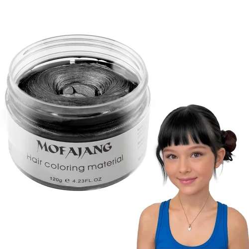 Vista 15 de Pomadas de cera de color blanco para el cabello, 4.23 onzas, material de cera natural para colorear el cabello, desechable, arcillas cenizas