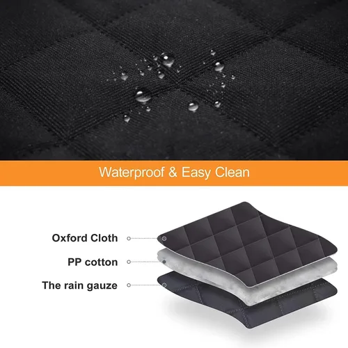 Vista 5 de GXT Funda Protectora para Asiento Trasero de Perro para Coches, SUV y Camiones con Ventana de Malla, Material Resistente a Arañazos, Antideslizante