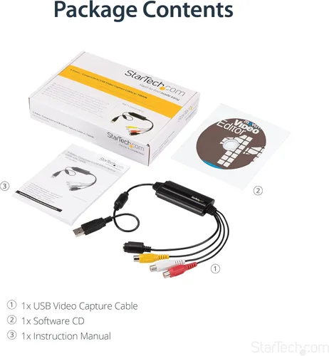 Vista 6 de StarTech.com USB Video Capture Adapter Cable - S-Video/Composite to USB 2.0 SD Video Capture Device Cable - Twain Support - Analog to Digital