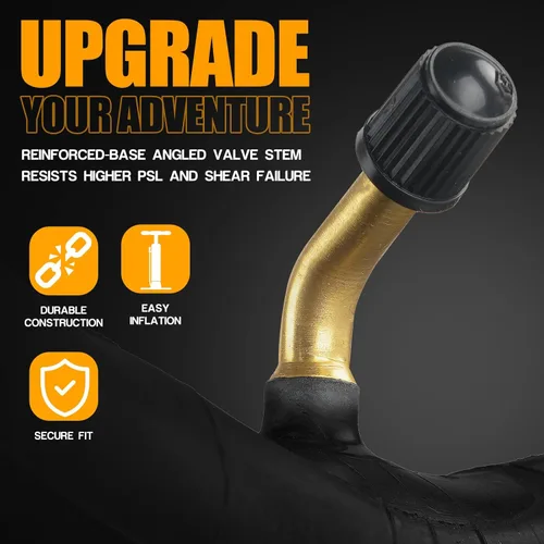 Vista 4 de FANSPRO Paquete de 2 tubos interiores para bicicleta eléctrica de alta resistencia de 14 x 2.125 con válvula Schrader en ángulo y 2 palancas