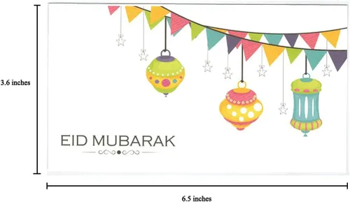 Vista 4 de Zaffron Eid - Sobres de dinero para regalo navideño (8 unidades)