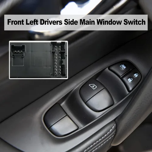 Vista 3 de Interruptor de control de elevalunas eléctrico para Nissan Pathfinder, Altima Leaf Juke Frontier Tiida Rogue Sentra 2013-2019, 25401-3TA5A
