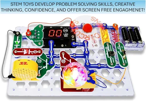 Vista 5 de Snap Circuits “Arcade”, Kit de exploración electrónica, actividades STEM para mayores de 8 años, manual de proyecto a todo color (SCA-200)