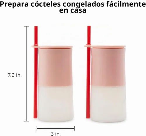 Vista 2 de Rabbit Frozen Cocktail - Vaso de silicona (2 unidades), color rosa