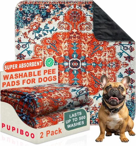 Vista 27 de PUPIBOO Almohadillas lavables para orina para perros y gatos – Almohadillas de entrenamiento reutilizables súper absorbentes para cachorros – 100%